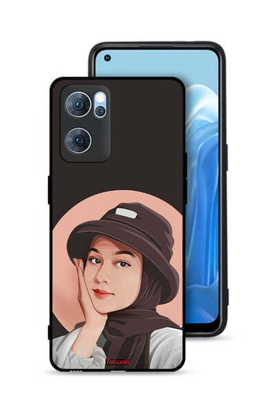 Tolwak غطاء حماية Oppo Reno7 5G بتصميم فتاة قبعة لطيفة مع رسمة فنية