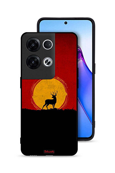 Tolwak غطاء حماية Oppo Reno8 Pro Plus 5G بتصميم غزال وقمر
