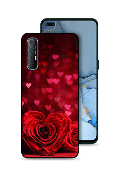 Tolwak غطاء حماية لهاتف Oppo Reno3 Pro 4G بنقشة زهور على شكل قلب وفن تجريدي