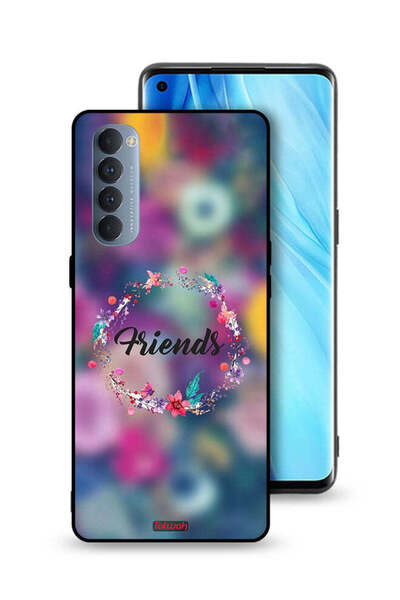 Tolwak غطاء حماية لهاتف Oppo Reno4 Pro 4G بتصميم خاتم أصدقاء الزهور