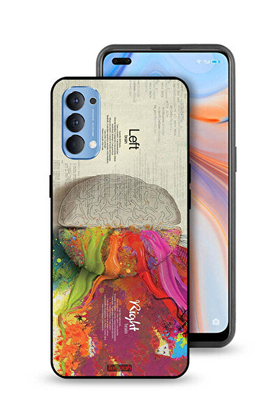 Tolwak غطاء حماية لهاتف Oppo Reno4 4G بتصميم تجريدي لعلم الدماغ
