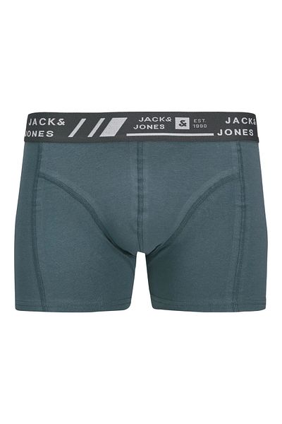 Jack & Jones J&J Acangus Boxer Trunks 3 Pack Asphalt Blue Navy Blue