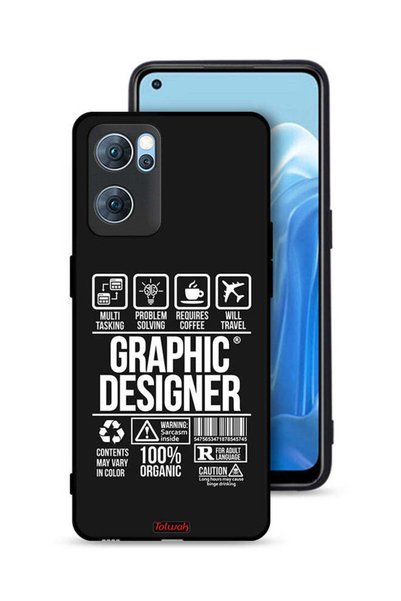 Tolwak غطاء حماية لهاتف Oppo Reno7 5G، ملصق مصمم جرافيكي