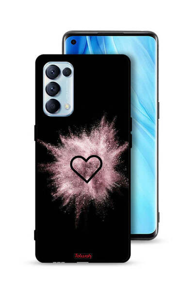 Tolwak غطاء حماية لهاتف Oppo Reno5 Pro 5G بتصميم قلب لامع
