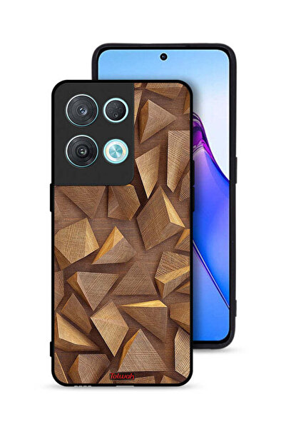 Tolwak غطاء حماية لهاتف Oppo Reno8 Pro 5G بتصميم قطع خشبية فنية