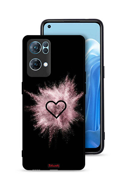 Tolwak غطاء حماية لهاتف Oppo Reno7 Pro 5G بتصميم قلب لامع