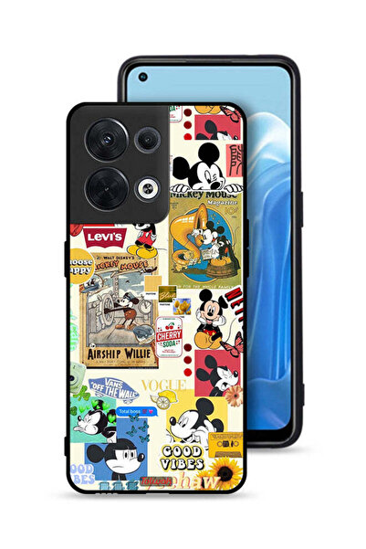 Tolwak غطاء حماية لهاتف Oppo Reno8 5G مع ملصقات Happy and Stickers