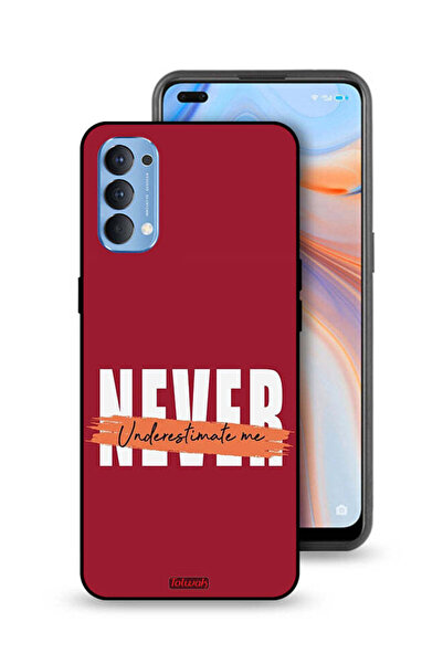 Tolwak Oppo Reno4 4G Protective Case Cover Never Underestimate Me