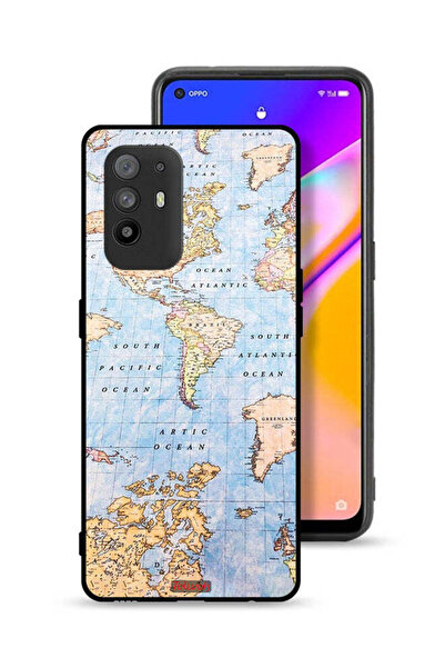 Tolwak غطاء حماية لهاتف Oppo F19 Pro Plus 5G بتصميم خريطة العالم