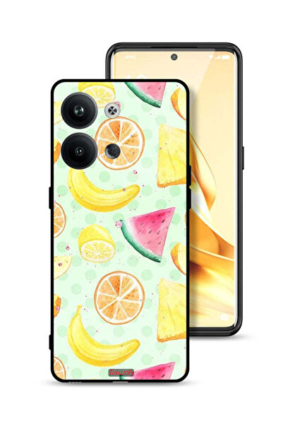 Tolwak غطاء حماية لهاتف Oppo Reno9 5G برسومات فواكه وألوان مائية