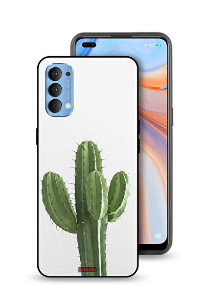 Tolwak غطاء حماية لهاتف Oppo Reno4 4G بنقشة نبات الصبار
