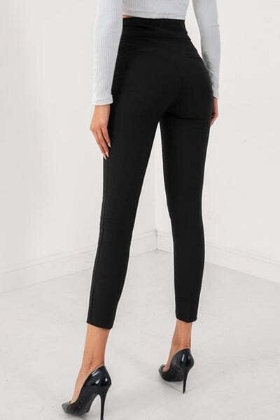 StreetWear Outlet Women's Pants, Elegant, Slim Fit, Cropped