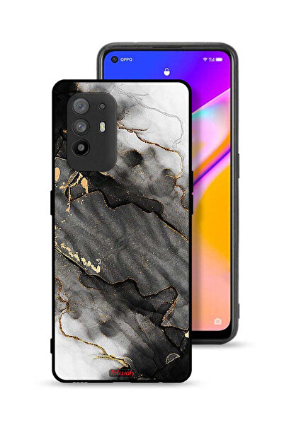 Tolwak غطاء حماية لهاتف Oppo F19 Pro Plus 5G بلون رخامي لامع