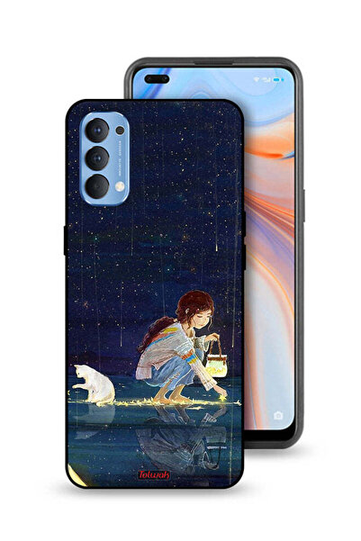 Tolwak غطاء حماية لهاتف Oppo Reno4 4G برسومات نجوم فنية