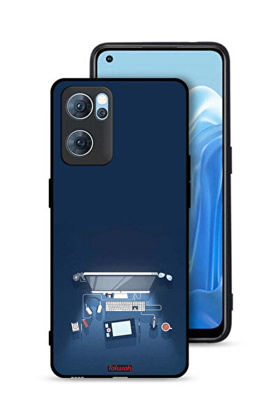 Tolwak غطاء حماية لجهاز Oppo Reno7 5G بتصميم فني على شكل مكتب كمبيوتر