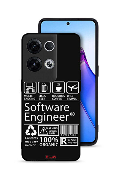 Tolwak غطاء حماية لهاتف Oppo Reno8 Pro Plus 5G، ملصق مهندس برمجيات