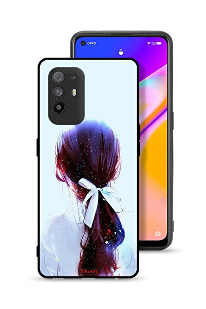 Tolwak غطاء حماية لهاتف Oppo F19 Pro Plus 5G مع ربطة شعر وربطة شعر وفن فتاة