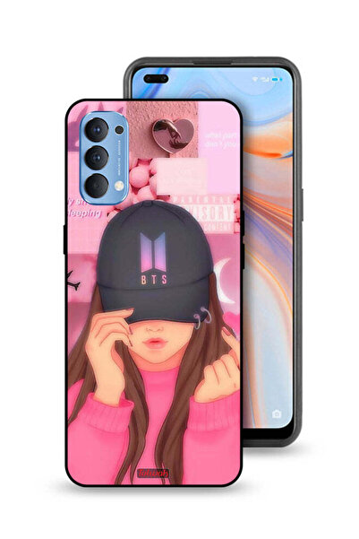 Tolwak Oppo Reno4 4G Protective Case Cover Cap Girl Snap