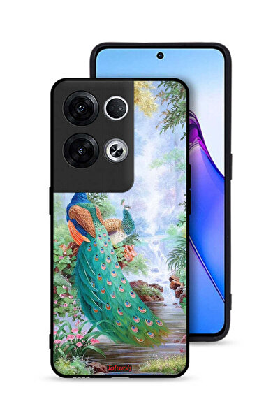 Tolwak غطاء حماية لهاتف Oppo Reno8 Pro Plus 5G بنقشة الطاووس