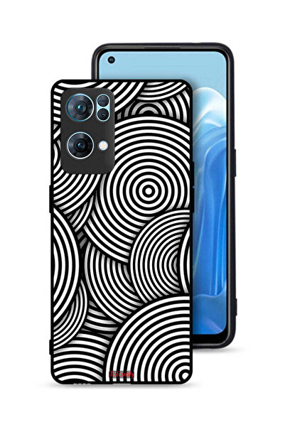 Tolwak غطاء حماية لهاتف Oppo Reno7 Pro 5G بنمط دوائر وهمية