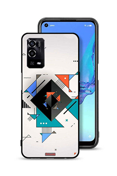 Tolwak غطاء حماية لهاتف Oppo A55 4G بأشكال مربعة ومثلثة ونمط تجريدي