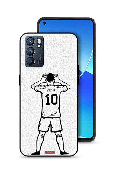 Tolwak غطاء حماية لهاتف Oppo Reno6 5G برسومات ميسي سكيتش
