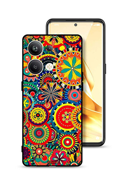 Tolwak غطاء حماية لهاتف Oppo Reno9 Pro Plus 5G بنمط ماندالا ملون