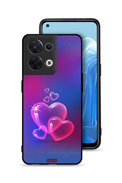 Tolwak غطاء حماية لهاتف Oppo Reno8 5G بتصميم قلوب مائية