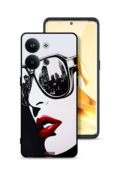 Tolwak غطاء حماية Oppo Reno9 Pro 5G بوجه فتاة وفن تجريدي