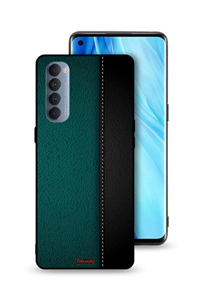 Tolwak غطاء حماية جلدي بنقشة لهاتف Oppo Reno4 Pro 4G