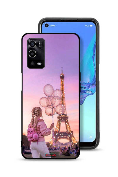 Tolwak Oppo A55 4G Protective Case Cover Girl Holding Balloons