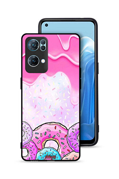 Tolwak Oppo Reno7 Pro 5G Protective Case Cover Donut Colors