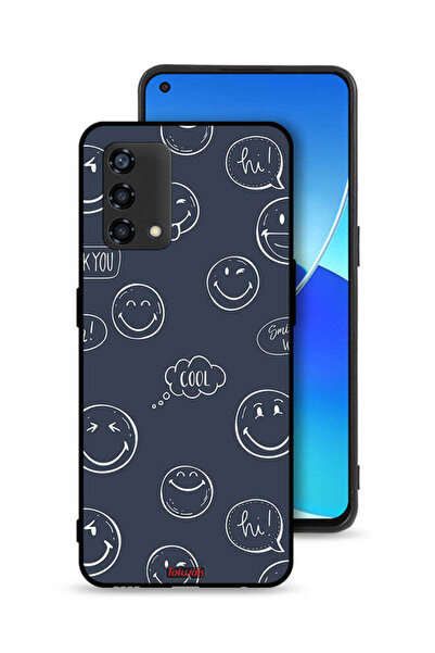 Tolwak Oppo Reno6 Lite Protective Case Cover Cool Faces Tags