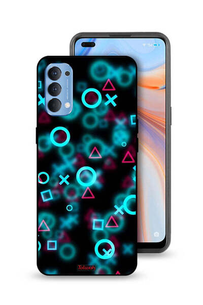 Tolwak غطاء حماية لهاتف Oppo Reno4 4G برسومات أيقونات لعبة الحبار الصغيرة