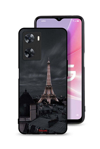 Tolwak غطاء حماية لهاتف Oppo A57s بتصميم برج إيفل في الليل