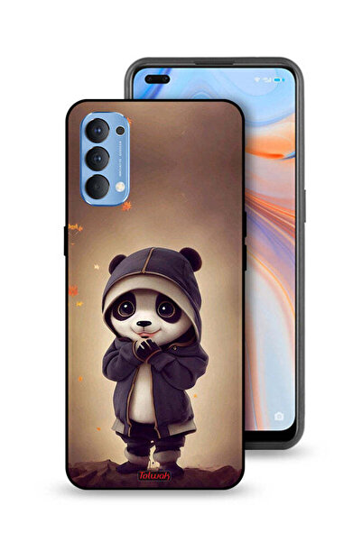 Tolwak غطاء حماية لهاتف Oppo Reno4 4G بنقشة الباندا الصغيرة اللطيفة