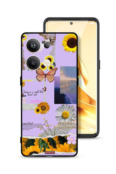 Tolwak غطاء حماية لهاتف Oppo Reno9 Pro Plus 5G - ملصقات عباد الشمس الجميلة