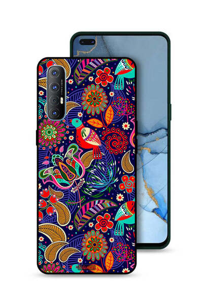 Tolwak غطاء حماية لهاتف Oppo Reno3 Pro 4G بنقشة طيور وزهور