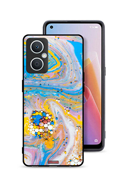 Tolwak غطاء حماية لهاتف Oppo A96 5G (الصين) بأحجار كريمة ملونة تجريدية