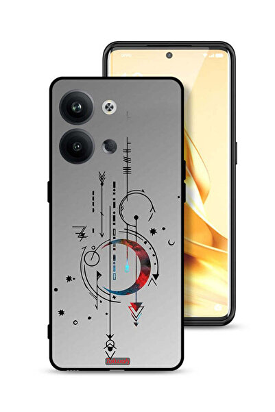 Tolwak Oppo Reno9 5G Protective Case Cover Moon And Arrows Art Pattern