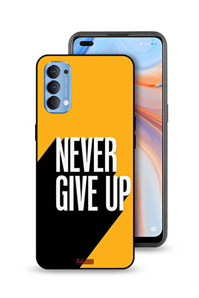 Tolwak Oppo Reno4 4G Protective Case Cover Never Give Up
