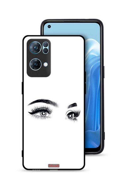 Tolwak غطاء حماية لهاتف Oppo Reno7 Pro 5G برسومات عيون فنية