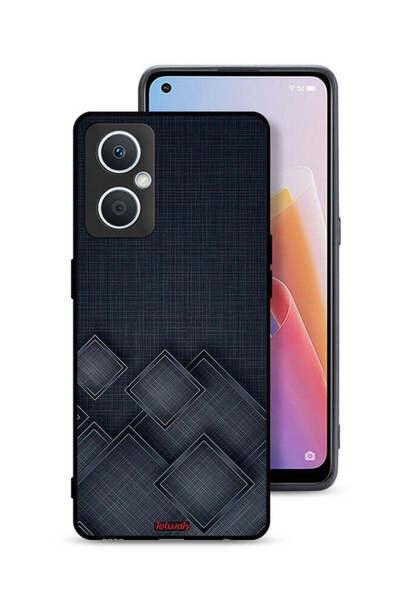 Tolwak جراب حماية لهاتف Oppo A96 5G (الصين) بنمط مربعات على القماش