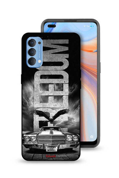 Tolwak Oppo Reno4 4G Protective Case Cover Freedom Art
