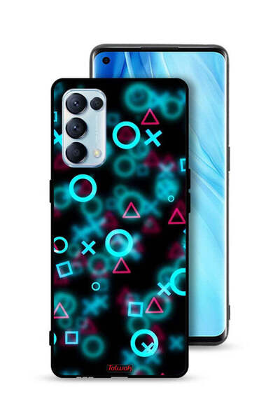 Tolwak غطاء حماية لهاتف Oppo Reno5 Pro 5G برسومات أيقونات لعبة الحبار الصغيرة