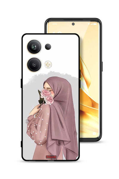 Tolwak غطاء حماية لهاتف Oppo Reno9 Pro Plus 5G بتصميم فتاة تحمل ورودًا