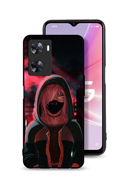 Tolwak غطاء حماية Oppo A57s بتصميم فتاة ترتدي قناعًا