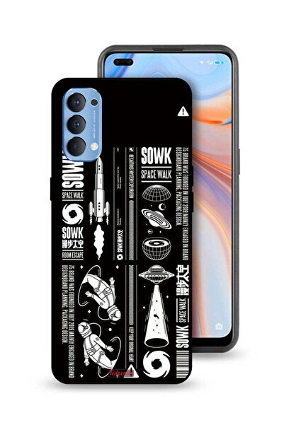 Tolwak غطاء حماية لهاتف Oppo Reno4 4G ملصق Sowk Space Walk