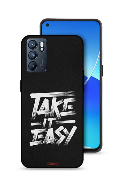 Tolwak Oppo Reno6 5G Protective Case Cover Take It Easy