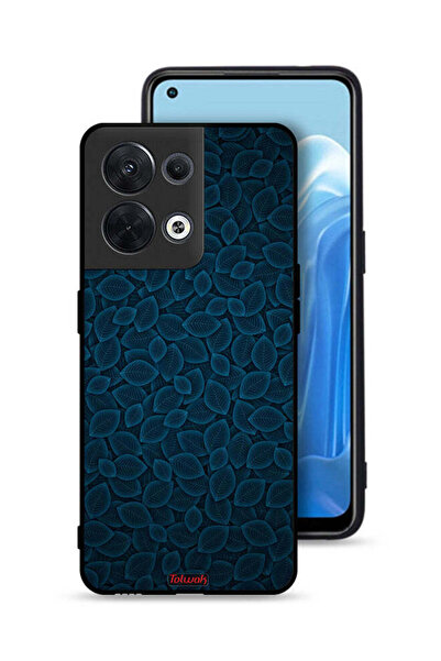 Tolwak غطاء حماية لهاتف Oppo Reno8 5G بنقشة أوراق فنية رقمية